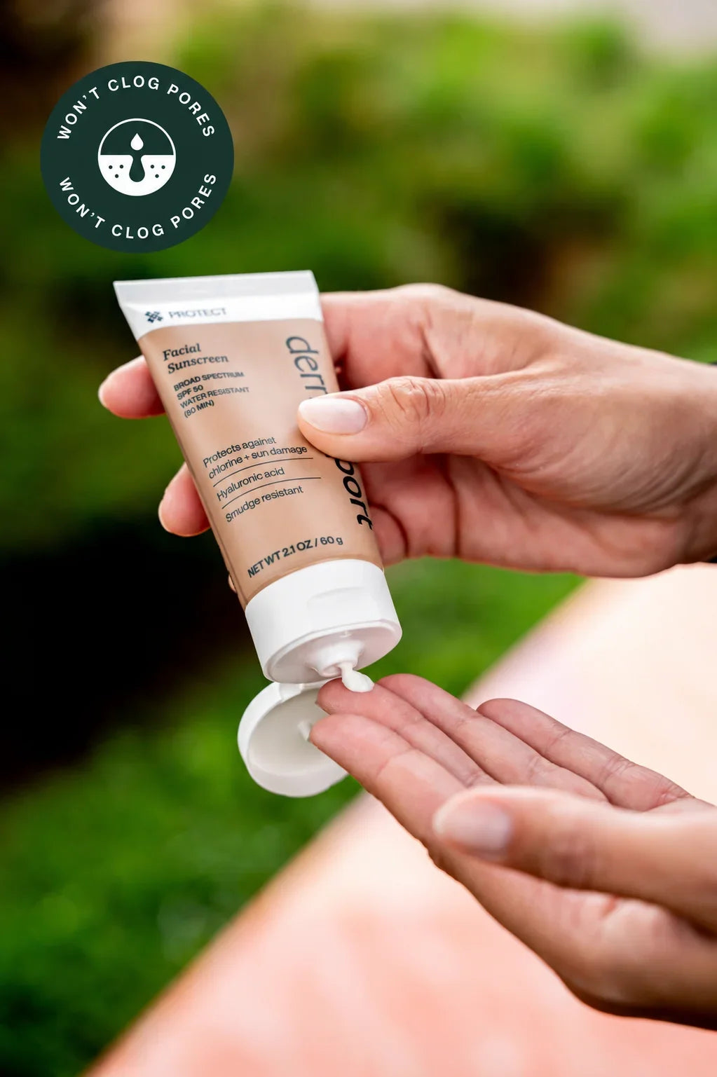 Dermasport facial sunscreen and skincare products designed for athletes with active, outdoor training routines.
