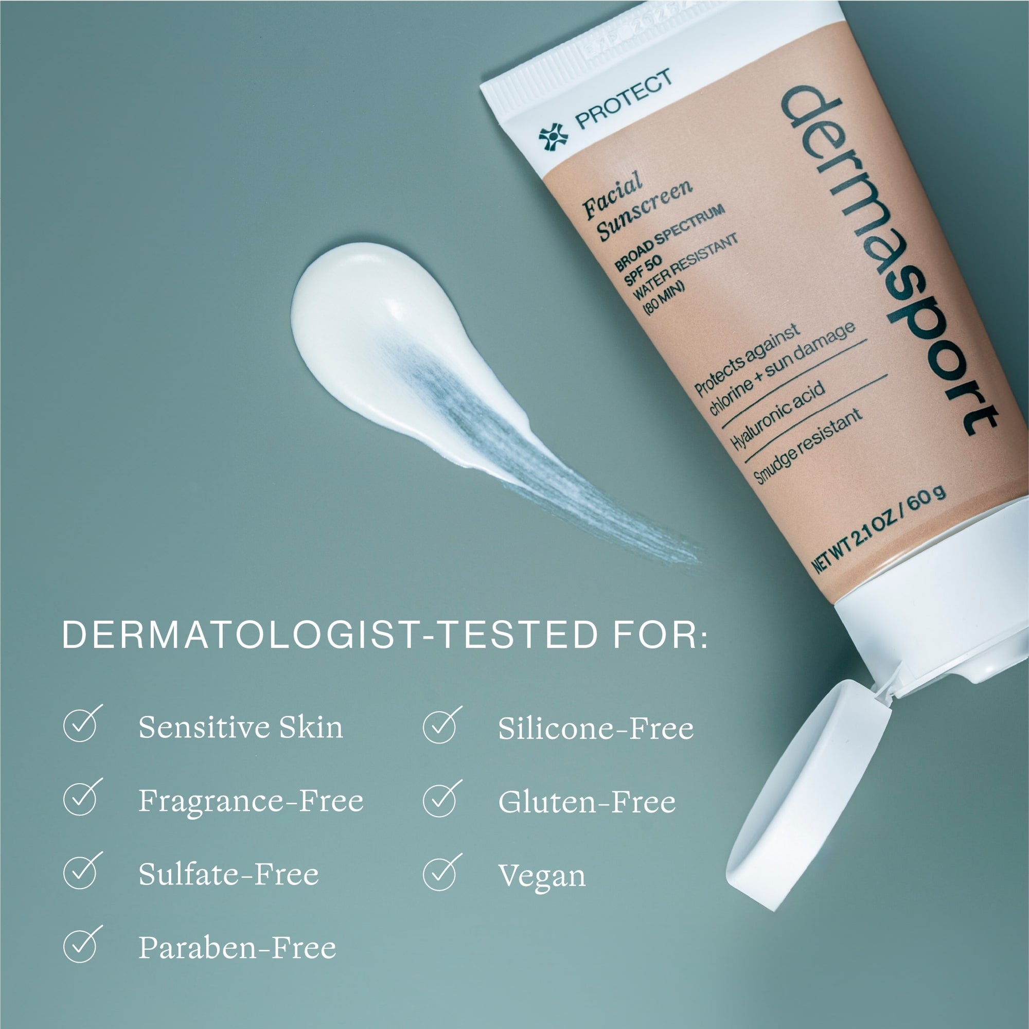 Dermasport Facial Sunscreen is dermatologist-tested and formulated to be safe for acne-prone and sensitive skin, providing protection without causing acne breakouts.