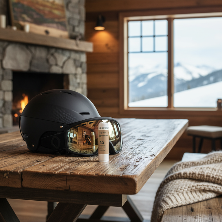 In or near a ski lodge