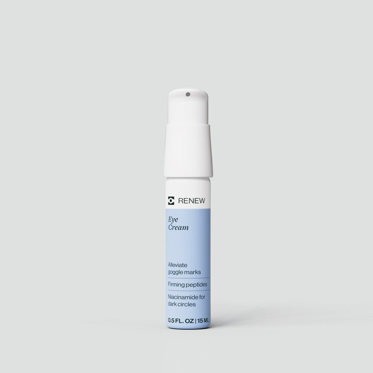 Dermasport's Eye Cream helps swimmers reduce the appearance of dark circles, fine lines, and goggle marks so they can look their best. 